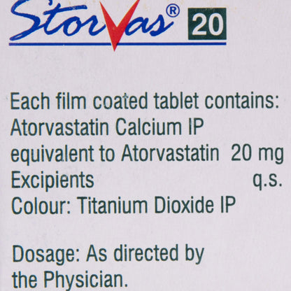 Storvas 20 - Strip of 15 Tablets