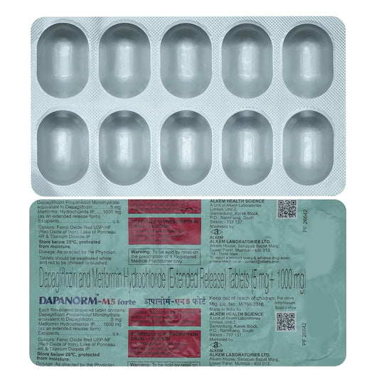 DAPANORM-M 5 FORTE - Strip of 10 Tablets