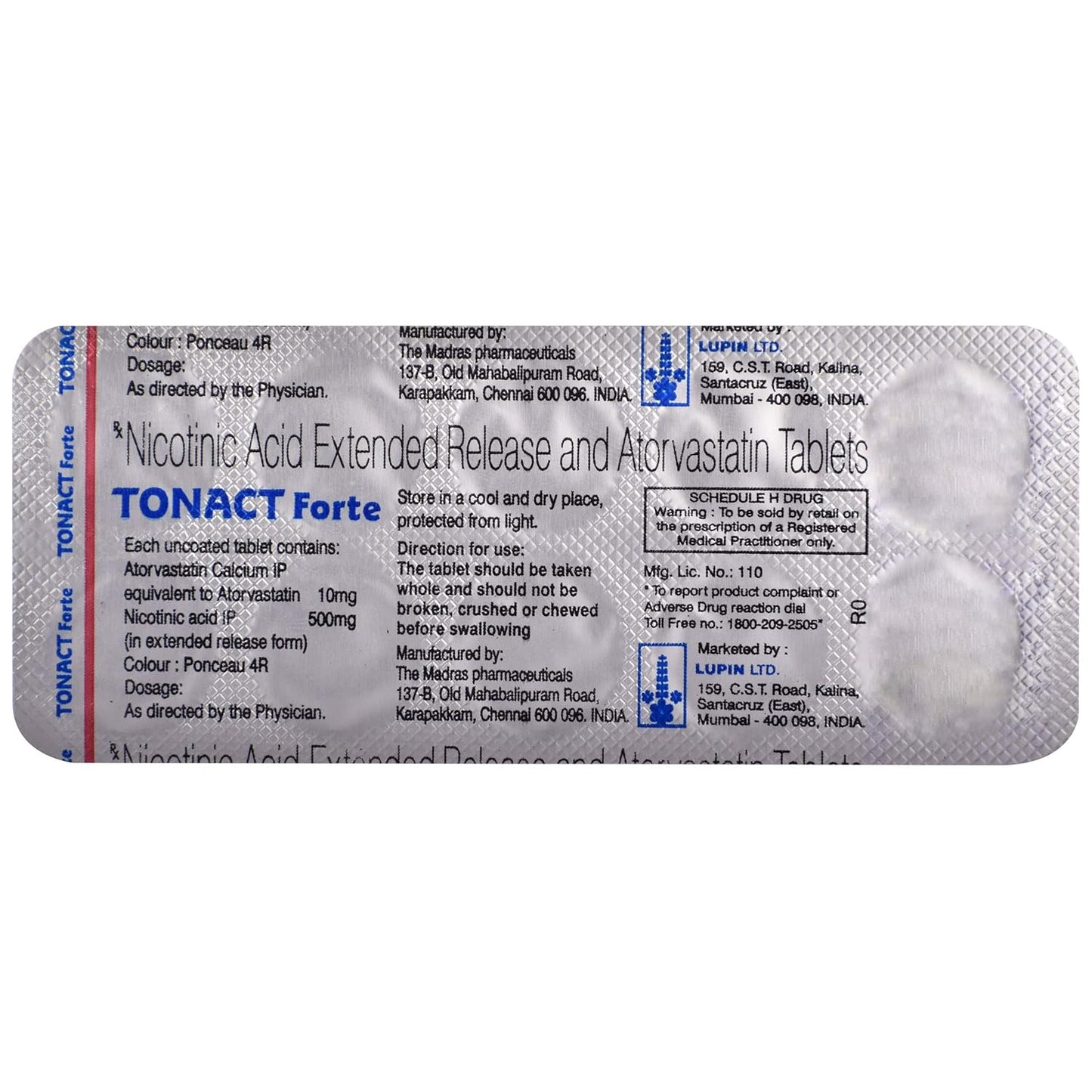 Tonact Forte - Strip of 10 Tablets