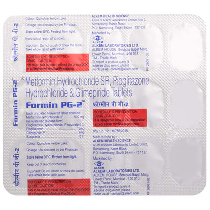 Formin PG-2 - Strip of 15 Tablets