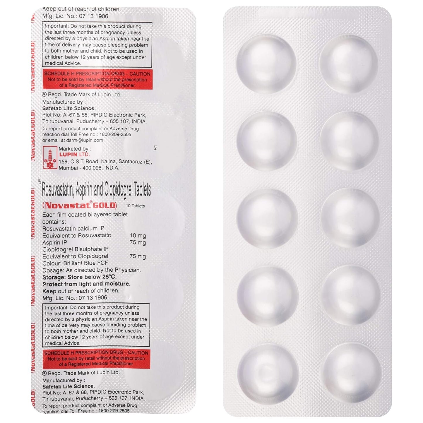 Novastat Gold - Strip of 10 Tablets