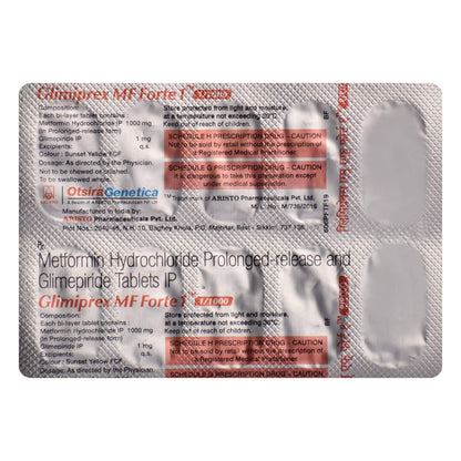 Glimiprex MF Forte 1 - Strip of 10 Tablets