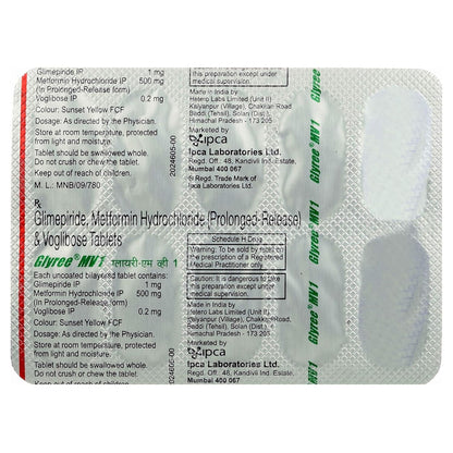 Glyree MV1 - Strip of 10 Tablets