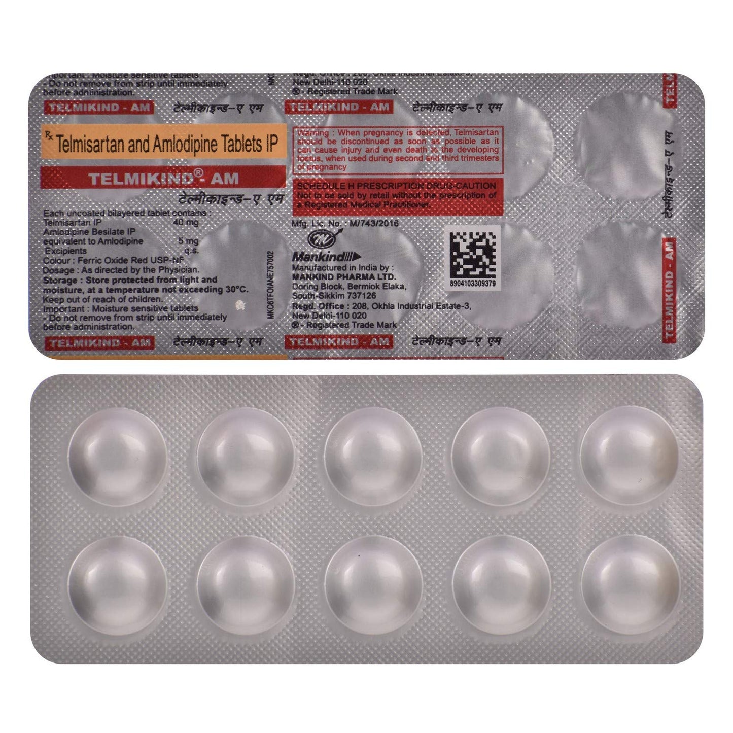 Telmikind AM- Strip of 10 Tablets