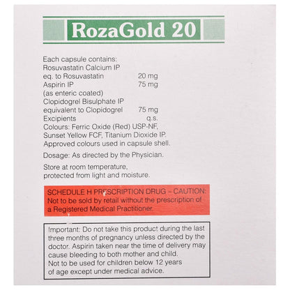 Rozagold 20 - Strip of 10 Capsules