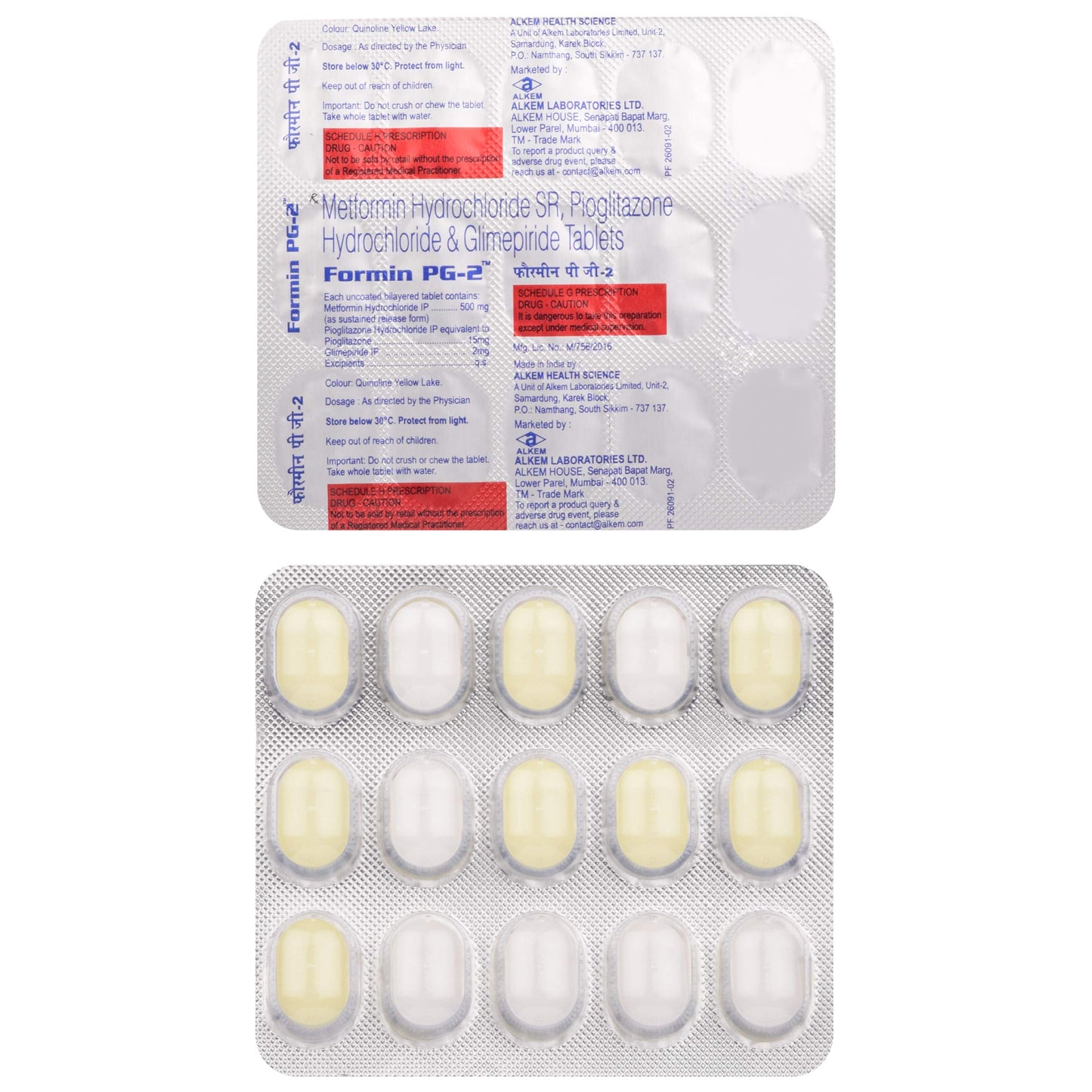 Formin PG-2 - Strip of 15 Tablets