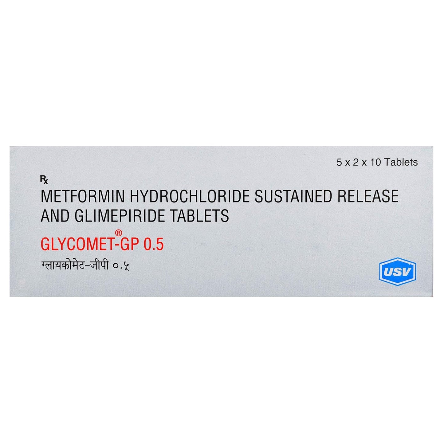 Glycomet- GP 0.5 - Strip of 10 Tablets