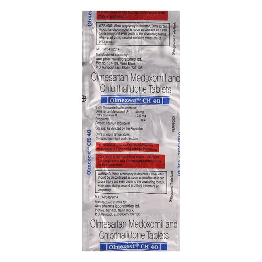 Olmezest CH 40 - Strip of 10 Tablets