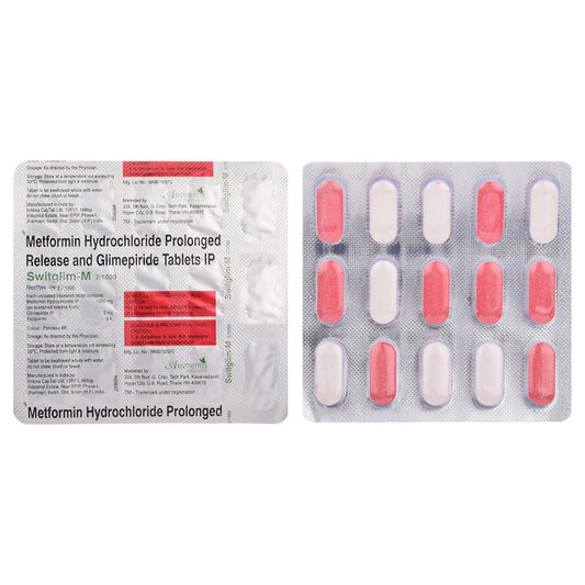 Switglim M 2/1000 - Strip of 15 Tablets