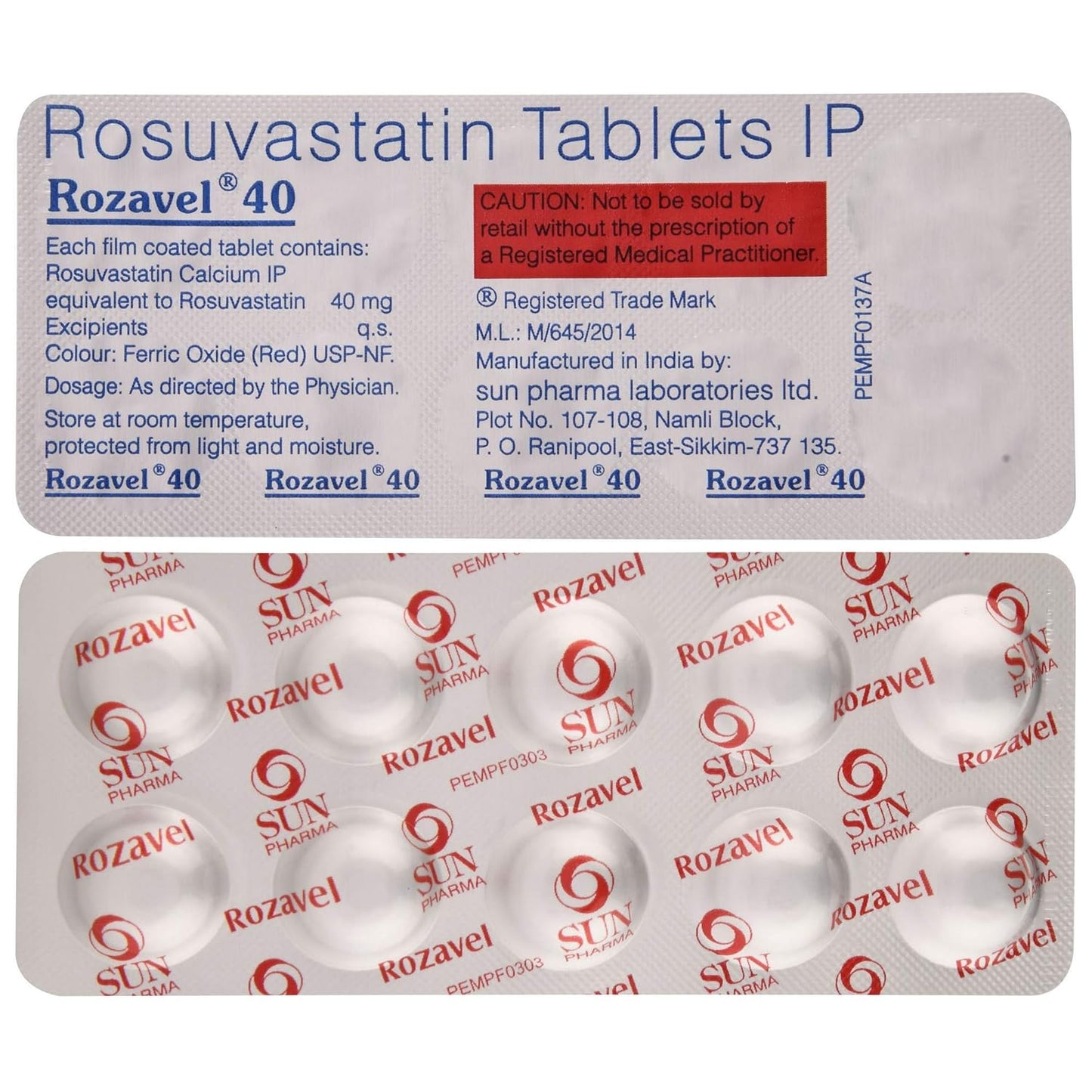 Rozavel 40 - Strip of 10 Tablets