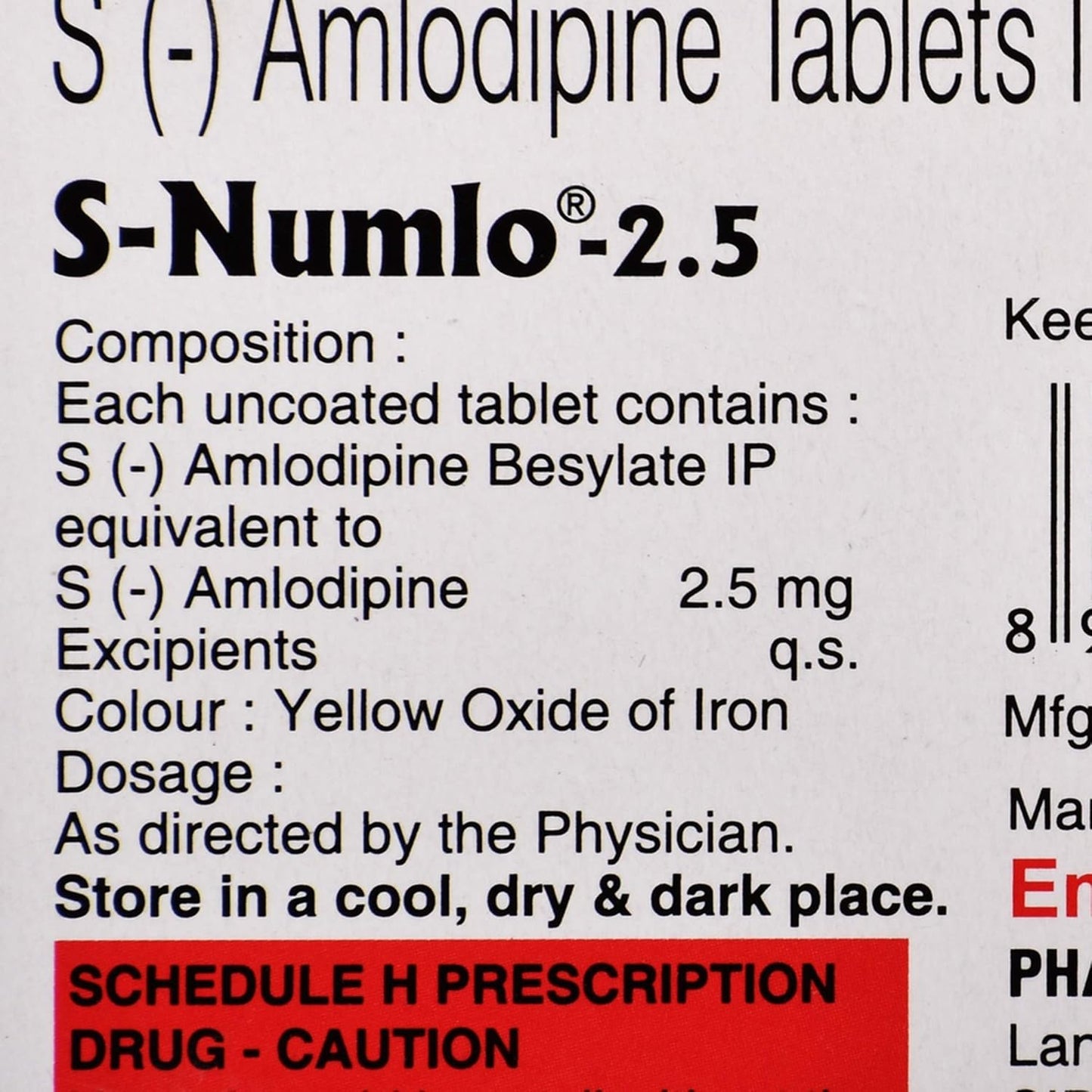 S-Numlo-2.5 - Strip of 15 Tablets