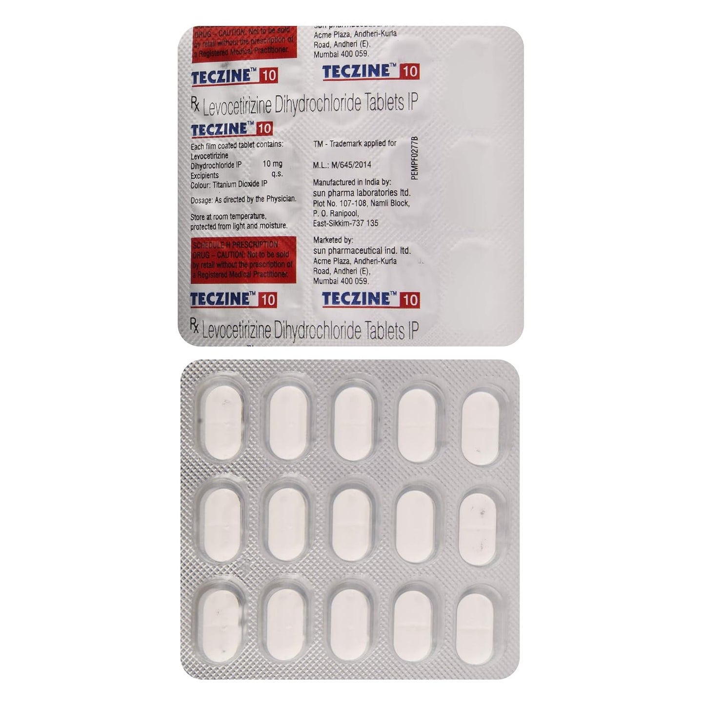 Teczine 10 - Strip of 15 Tablets