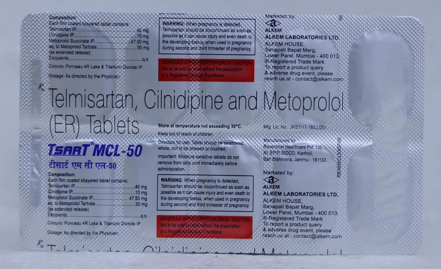 Tsart Mcl-50 - Strip of 10 Tablets