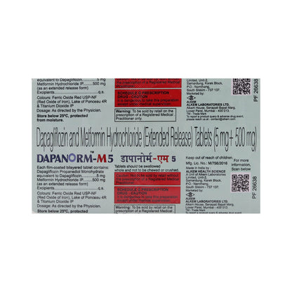 DAPANORM-M 5 - Strip of 10 Tablets