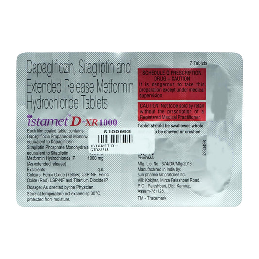 Istamet D-XR 1000 - Strip of 7 Tablets