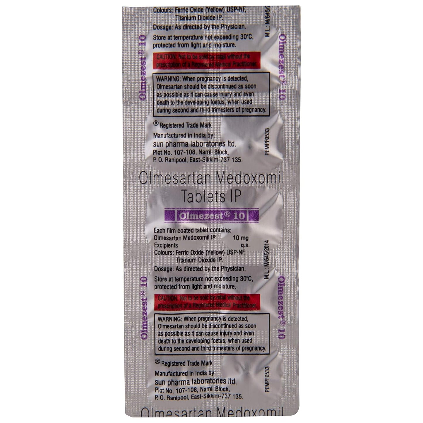 Olmezest 10 - Strip of 10 Tablets