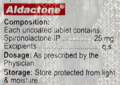 Aldactone 25 - Strip of 15 Tablets