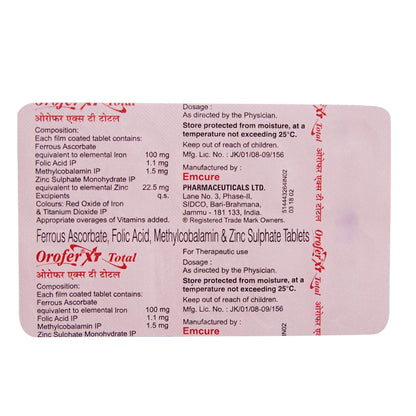 Orofer XT Total - Strip of 10 Tablets