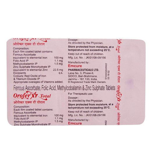 Orofer XT Total - Strip of 10 Tablets