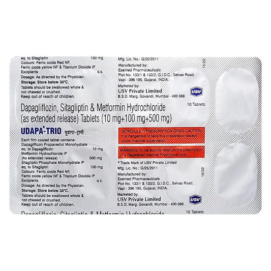 Udapa-Trio - Strip of 10 Tablets