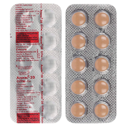 Atorec 20 - Strip of 10 Tablets