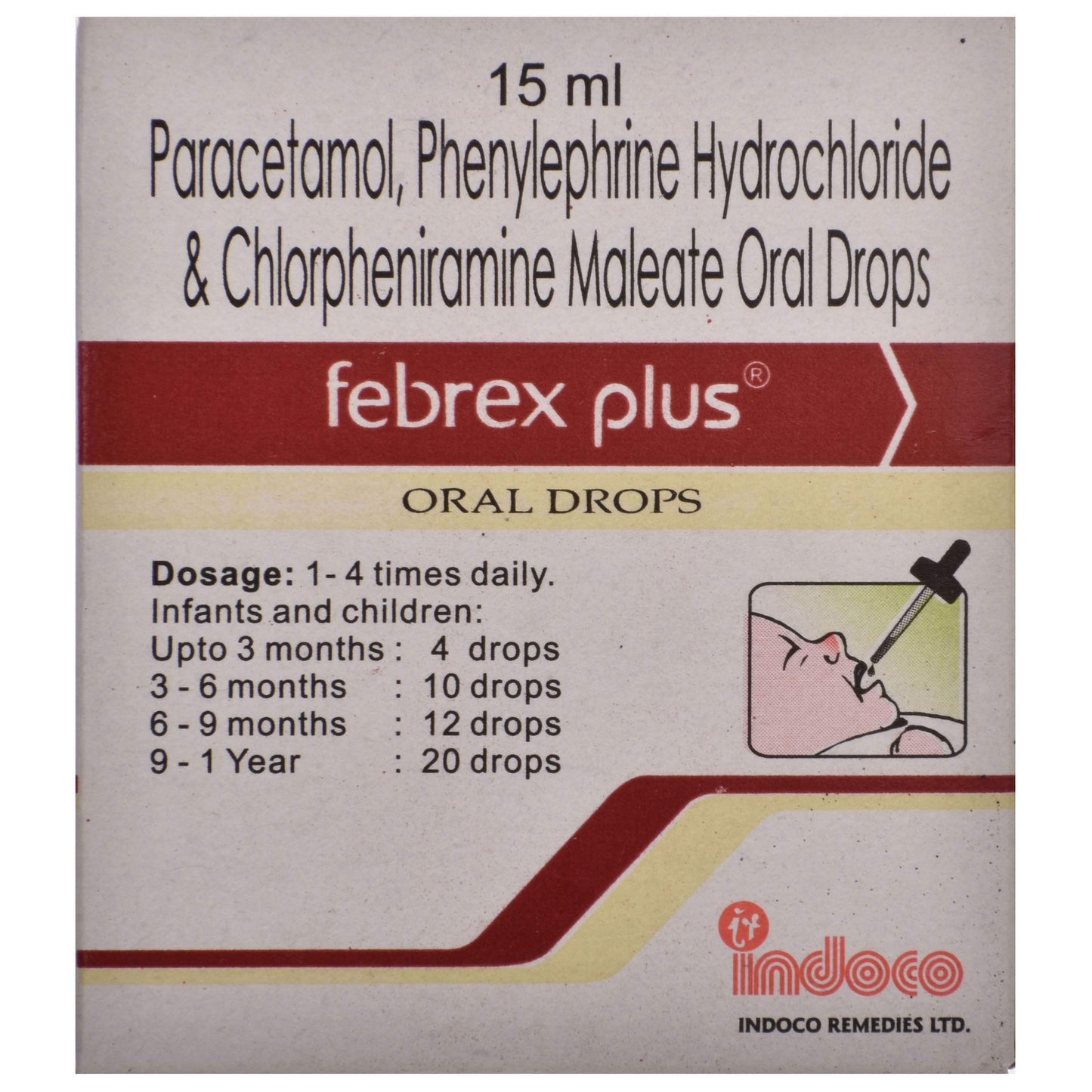 Febrex Plus - Bottle of 15 ml Oral Drops