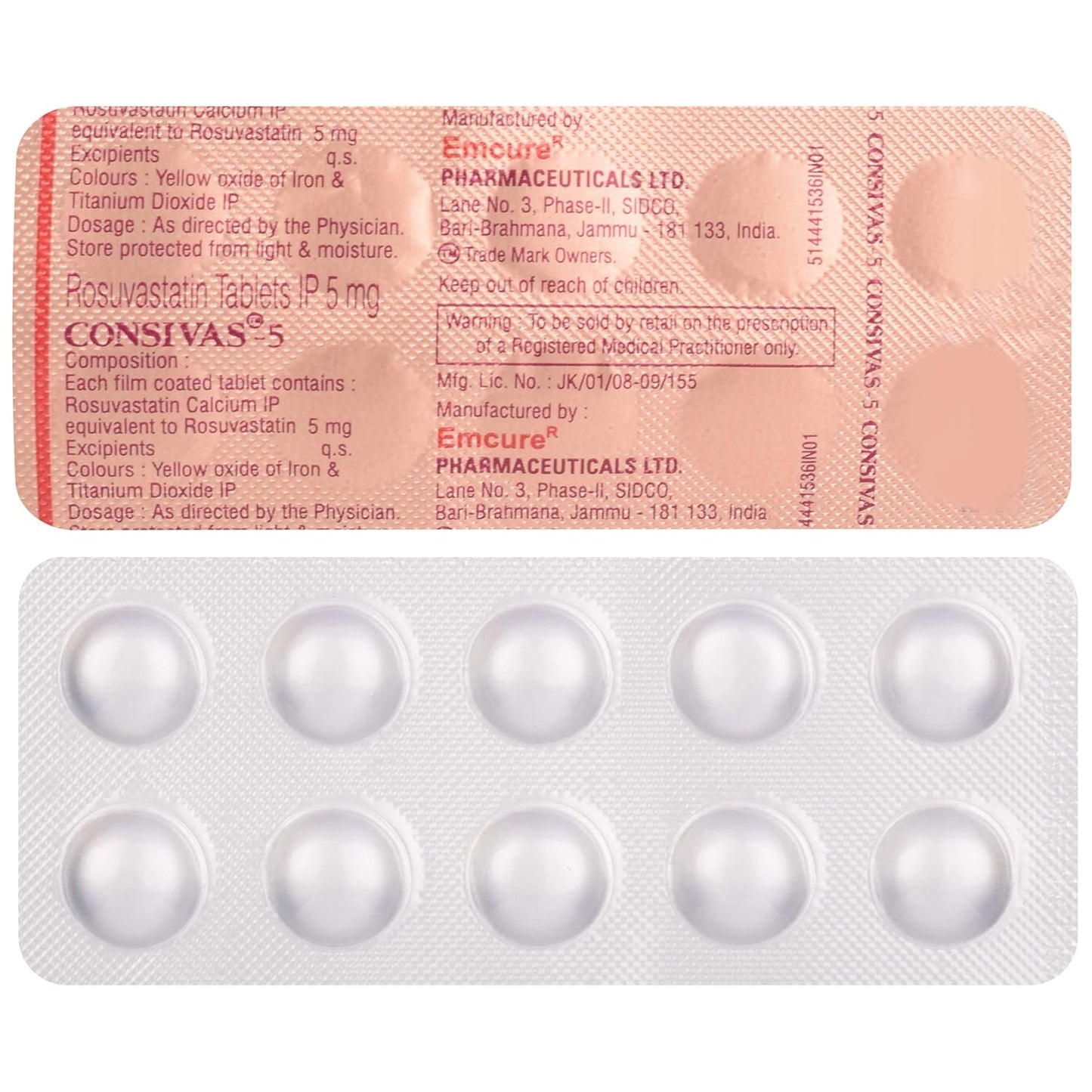 Consivas 5 - Strip of 10 Tablets