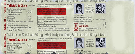 Telista - MCL 50 - Strip of 10 Tablets