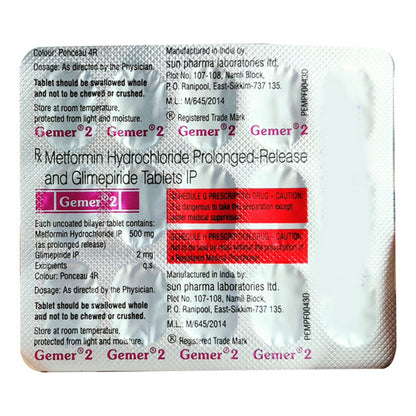 Gemer 2 - Strip of 15 Tablets