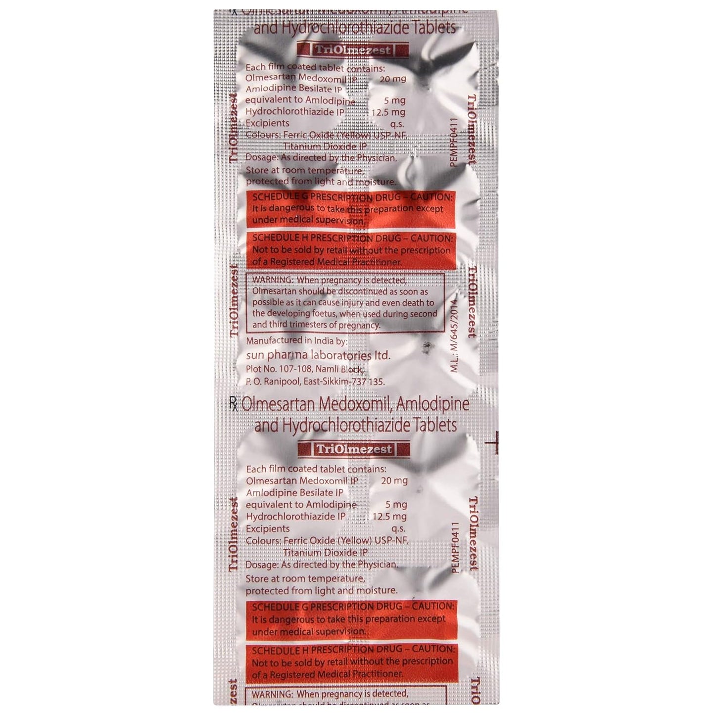 Triolmezest - Strip of 10 Tablets