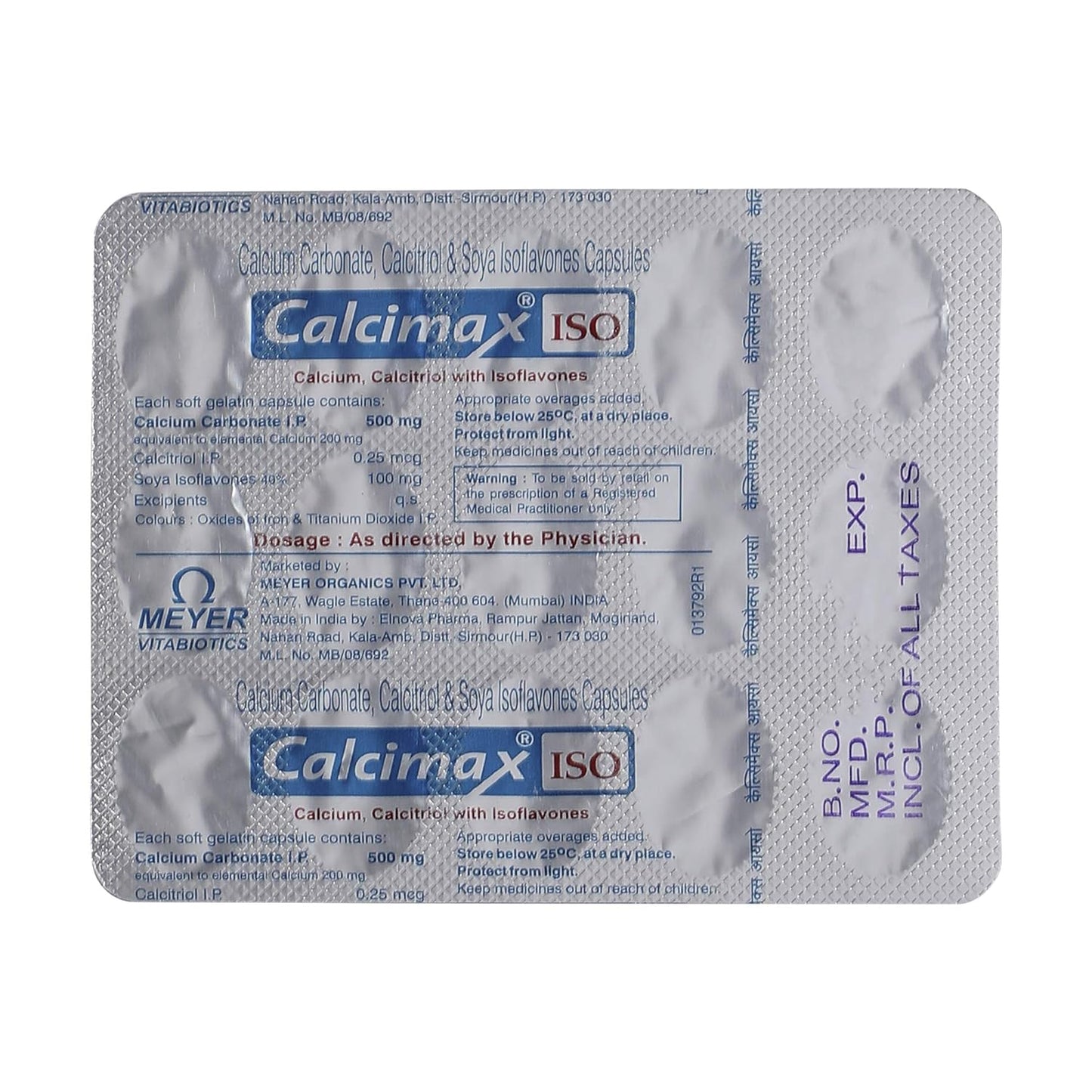 Calcimax-Iso - Strip of 15 Capsules