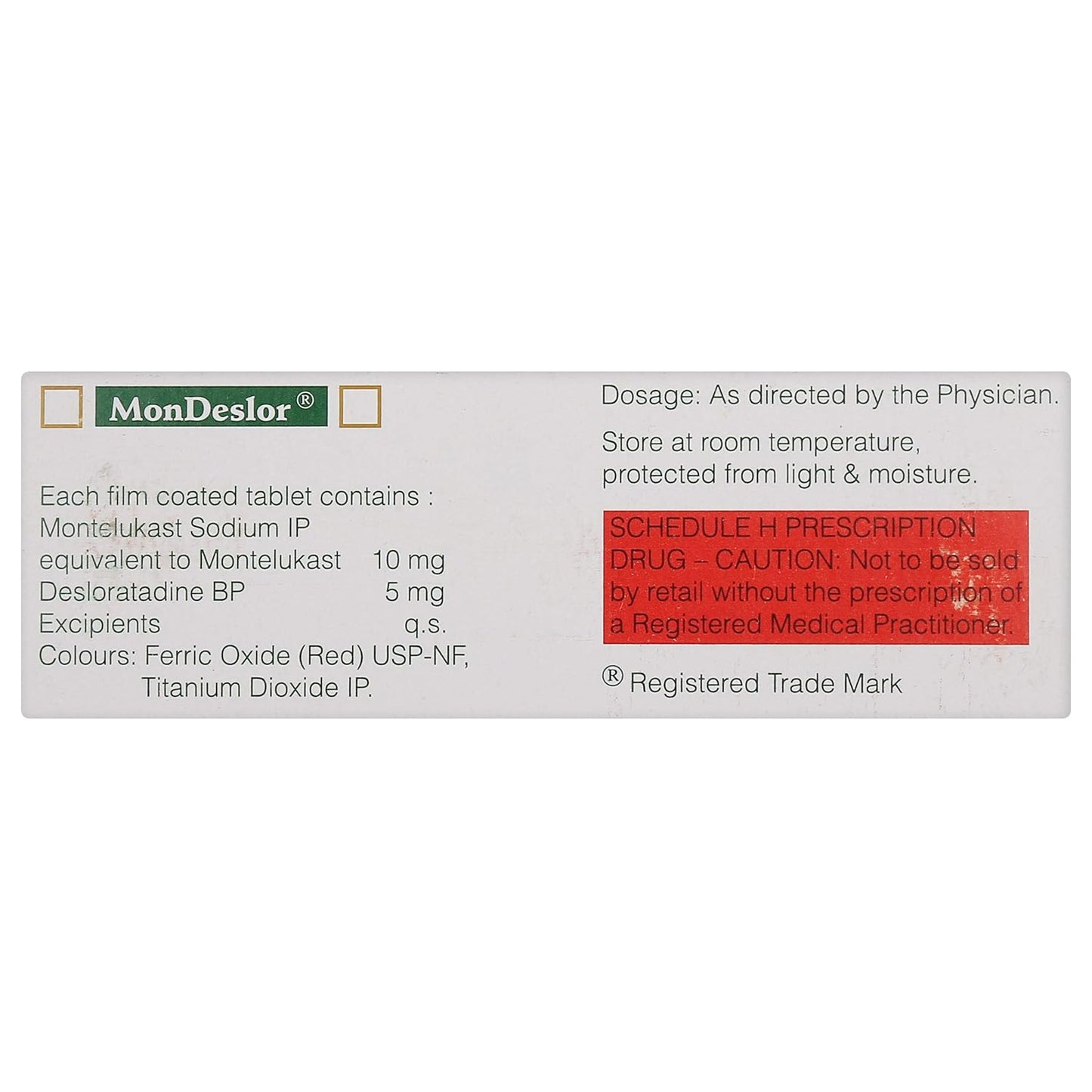 Mondeslor - Strip of 10 Tablets