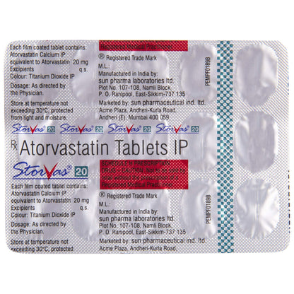 Storvas 20 - Strip of 15 Tablets