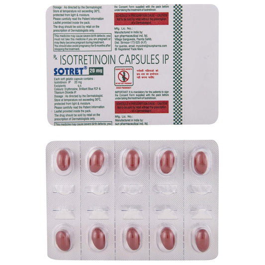 Sotret 20mg - Strip of 10 Capsules