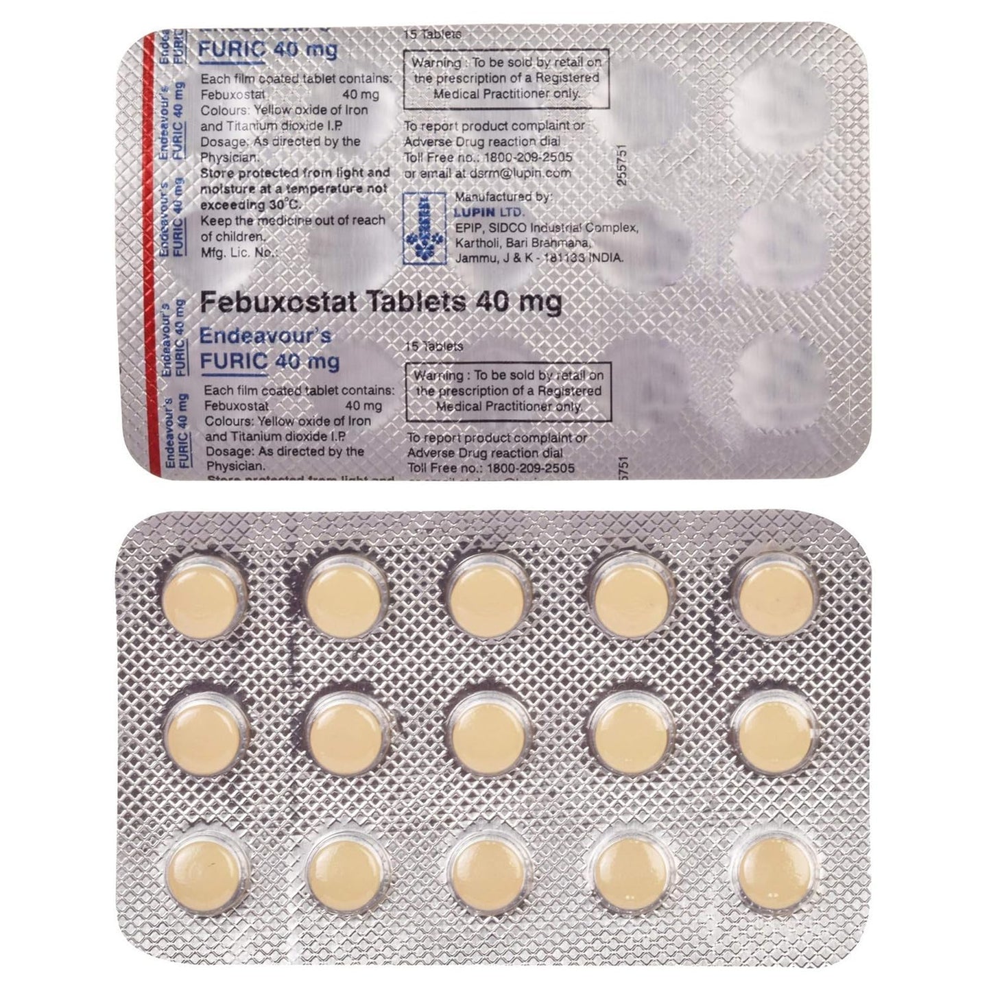 Furic 40 mg - Strip of 15 Tablets