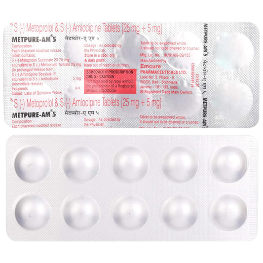 Metpure AM 5 - Strip of 10 Tablets