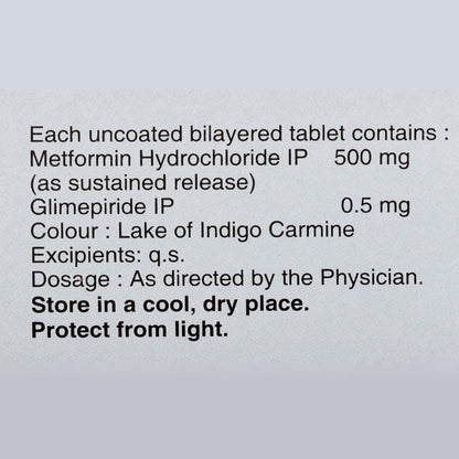 Glycomet- GP 0.5 - Strip of 10 Tablets