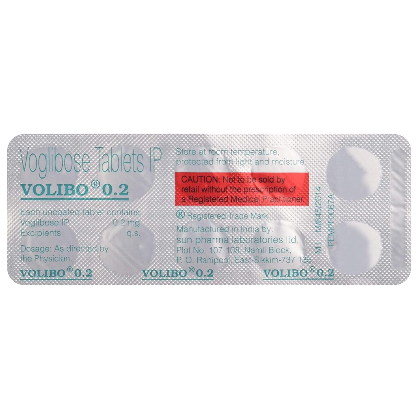 Volibo 0.2 - Strip of 10 Tablets