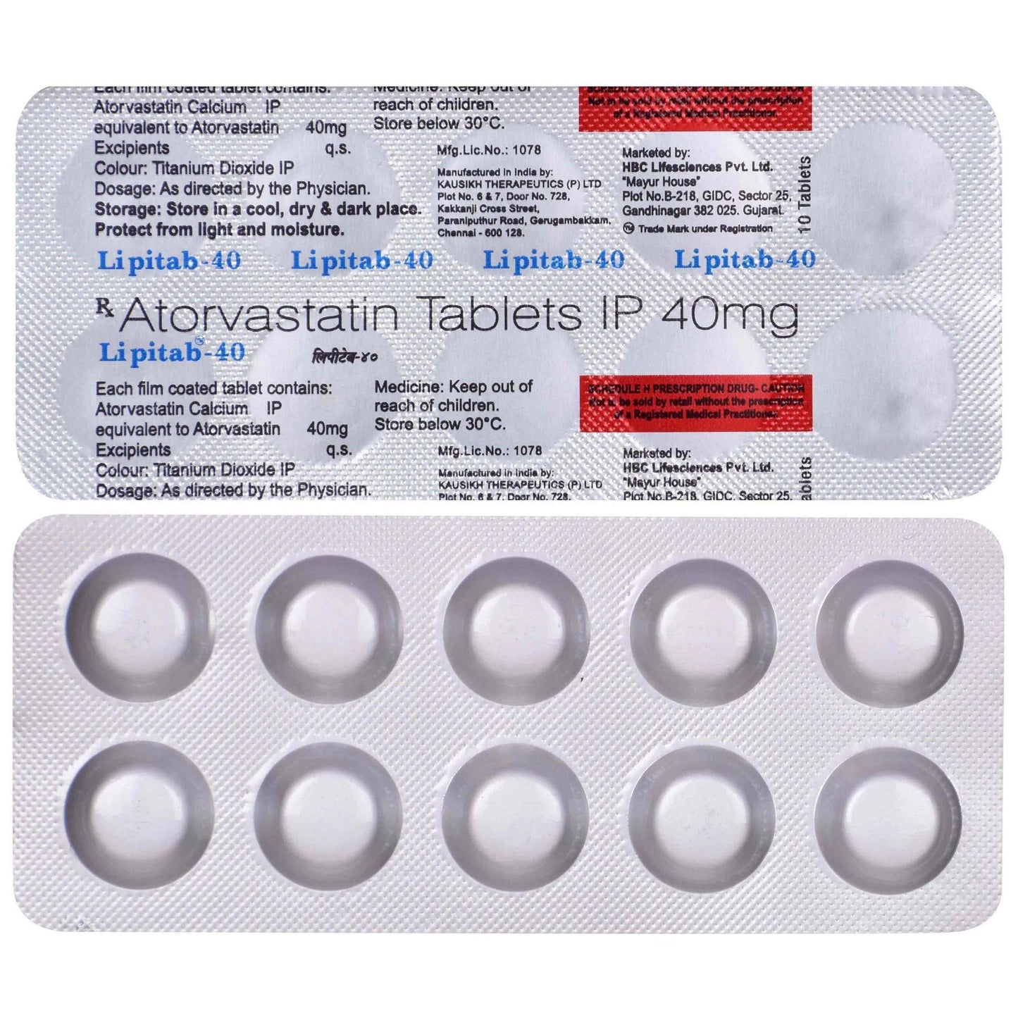 Lipitab-40 - Strip of 10 Tablets