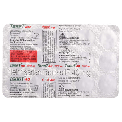 Tsart 40 - Strip of 15 Tablets