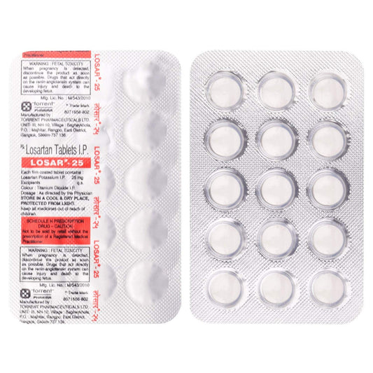 Losar - 25 - Strip of 15 Tablets