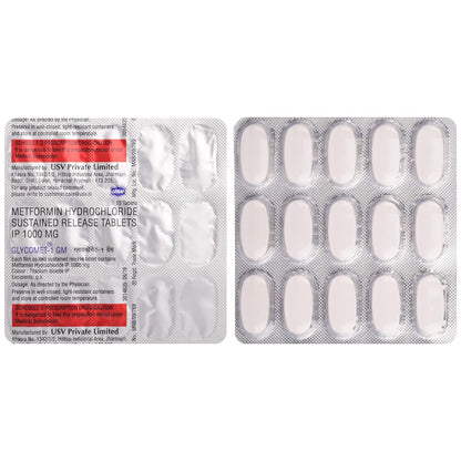 Glycomet SR 1 GM - Strip of 15 Tablets