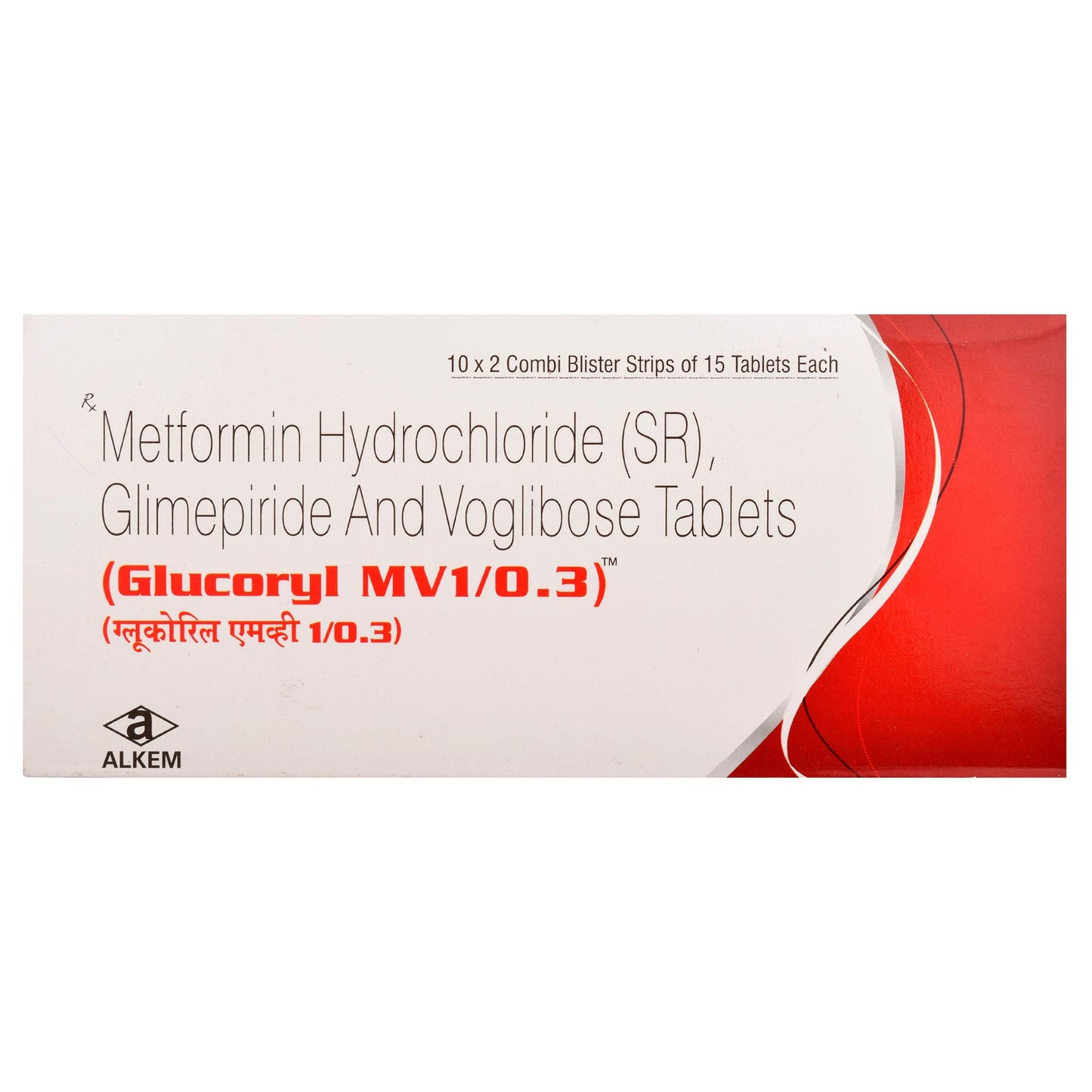 Glucoryl MV 1/0.3 - Strip of 15 Tablets