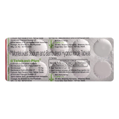 Telekast Plus - Strip of 10 Tablets