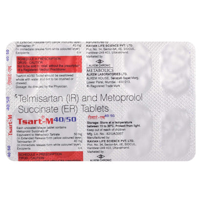 Tsart-M 40/50 - Strip of 10 Tablets