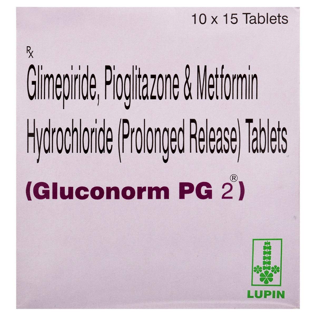 Gluconorm PG 2 - Strip of 15 Tablets