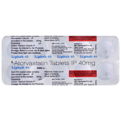 Lipitab-40 - Strip of 10 Tablets