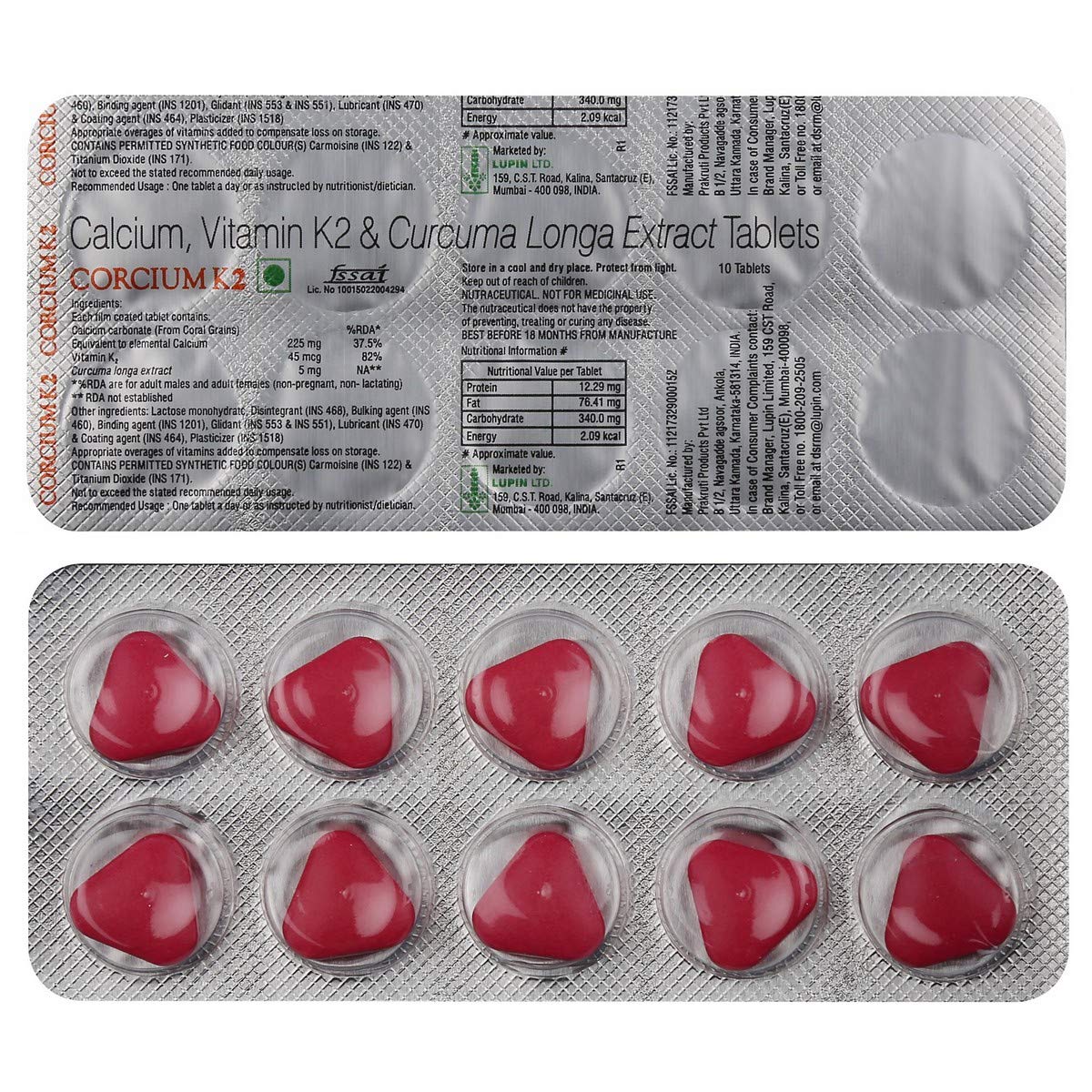 CORCIUM K2 - Strip of 10 Tablets