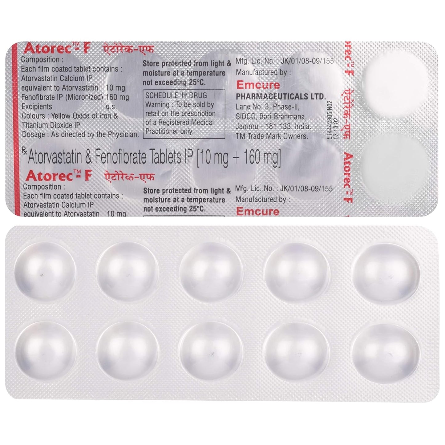 Atorec F - Strip of 10 Tablets