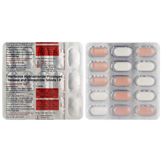 Gluconorm G2 - Strip of 15 Tablets